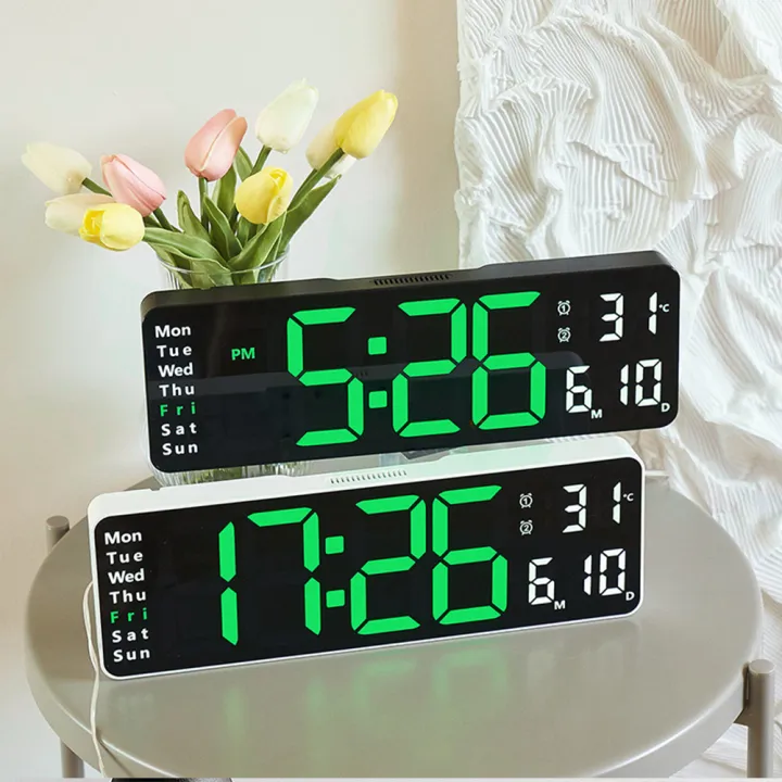 13-inch%20Led%20Digital%20Alarm%20Clock%20Time%20Date%20Temperature%20Week%20Display%20Wall-mounted%20Electronic%20Wall%20Clock%20-%20Image%203