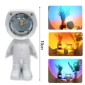 1 Pcs RGB Rechargeable Rainbow Sun Set Light Astronaut Robot Table Night Lamp Projector Touch Control Bedroom Light Background Home Decor - Table Lamp.