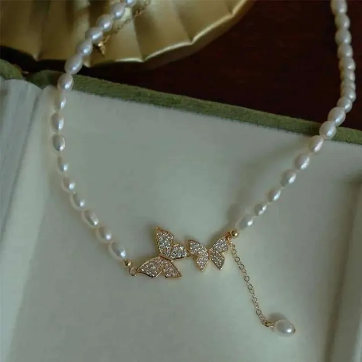 Sweet%20Rhinestone%20Bow%20Knot%20Pendant%20Necklace%20Elegant%20Summer%20Imitation%20Choker%20Necklace%20For%20Women%20Jewelry%20Gifts%20-%20Image%204