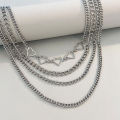 Hot Selling Alloy Vintage Pearl Cross Pendant With Punk Versatile Multi-layer Sweater Necklace For Women and Men. 