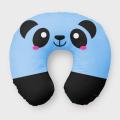 Inflatable U-shape Travel Pillows Airplane Panda Cushion Short Plush Fabric Neck Pillow Car Office Nap Headrest Nackenkissen.