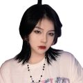 Wolf Tail Short Hair Wig Female Japanese Anchovy Head Men and Women Can Wear Samurai Head Wig Head Cover Men.