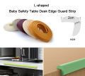 Soft Baby Safety Desk Table Edge Guard Strip Security L-Shaped Kids Protection Bumper Edge Angle Home Anti-collision Strip. 