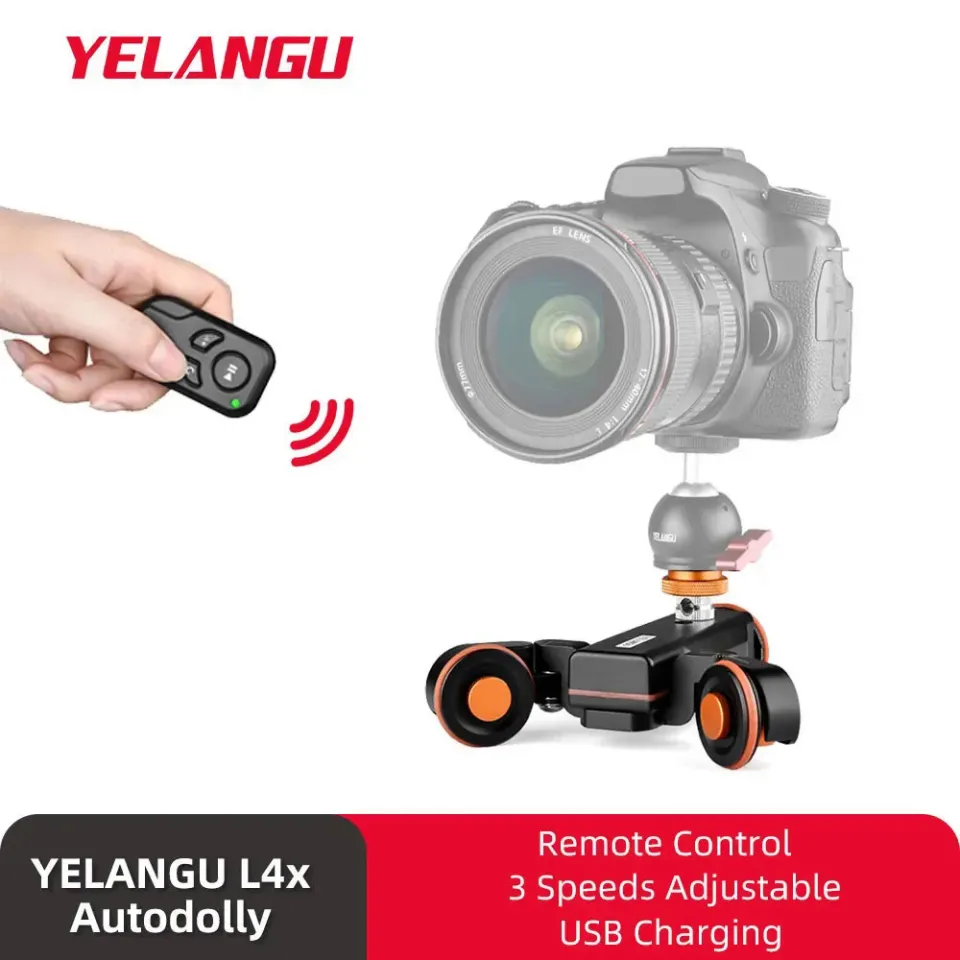 EACHSHOT Dolly Motorisé Pour Camera - Slider Électrique 3 Roues - Télécommande - Compatible DSLR, GoPro, Smartphone
