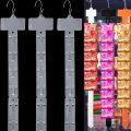 12 Holes Snacks Storage Display Hanger Necklace Hairband Clip Hook With S-shaped Hook Multifunction Supermarket Hanging Strips Foldable Store Food Hook. 
