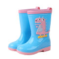 Cartoon dinosaurs for boys and women, kids anti-slip, cute rain boots with cotton fashion baby water boots, medium water rubber shoes. 