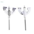 4x Bass Drum Claws & Tension Rods for Drum Assembly Mount Repair Replacement.