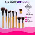 Maange 11 Pcs Bamboo Brush Style Makeup Brush Set: Nature Meets Luxury. 