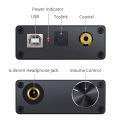 DAC Audio Converter Adapter with Headphone Amplifier USB to Coaxial.