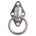 80Mmx50Mm Mounting Hook For Wall Or Ceiling With Round Ring Stainless Steel - Bracket / Attachment For Sling Trainer, Hammock, Aerial Yoga, Awning. 