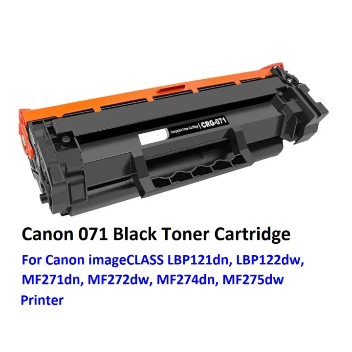 CRG 071 Black Toner Cartridge Compatible for Canon imageCLASS LBP121dn, LBP122dw, MF271dn, MF272dw, MF274dn, MF275dw Printer (NO Chip)