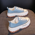 2024 summer new ins korean version of small white shoes female tide student thick-soled breathable canvas shoes casual board shoes BR301. 