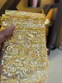 Premium Pouch Bags for Attar - Attar & Gift Pouches - Gift Bags for Attar - Golden Organza Gift Bags. 