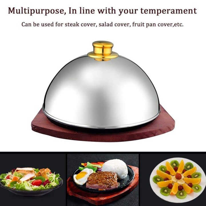 12%20Inch%20Stainless%20Steel%20Cheese%20Melting%20Dome%20And%20Steaming%20Cover,Polished%20Steak%20Cover,Cloche%20Serving%20Dish%20Food%20Cover,%20For%20Flat%20Top%20Griddle%20Grill%20Ect.%20Exquisite%20Product%20-%20Image%209
