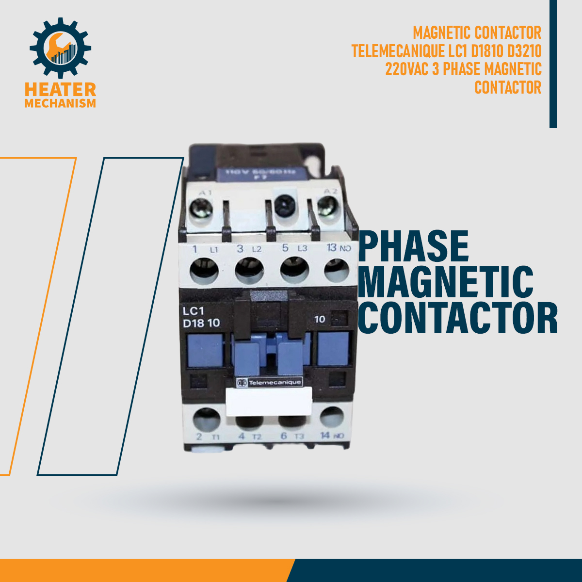 MAGNETIC CONTACTOR TELEMECANIQUE LC1 D1810 D3210 220VAC 3 PHASE MAGNETIC CONTACTOR