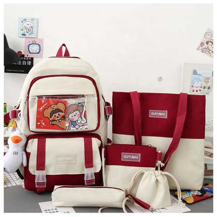 Zip It Good Chinese backpack or school bag (5 pcs set ) - SIZE 17inc/10.5 size