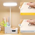 3000mAh Rechargeable Folding Table Lamp LED Touch Dimmable Study USB Reading Light Eye Protection Pen Holder Bedroom Night Light.