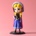 Q Posket Princess Disney Doll Elsa Anna Ariel Figure Toys Dolls Toys Cake Decoration Birthday Party Kids Gift Xmas Halloween.