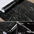 marble Paper Granite Wallpaper Roll (24" x 79") Kitchen countertop Cabinet Sticker(King Kong Black). 