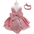 New Sleeveless Set Girls' Princess Bunny Party Children's First Year Dress. 