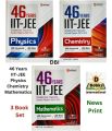 46 Years Chapterwise Topicwise Solved Papers (2023-1979) IIT JEE Physics, Chemistry, Mathematics ( Set Of 3 Books ).