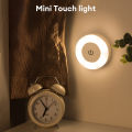 LED Touch Sensor Night Lights USB Rechargeable Magnetic Base Wall Lights Round Portable Dimming Night Lamp For Room Decor. 