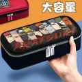 Naruto anime cartoon Sasuke Uchiha Itachi pencil bag creative personalized anti-fouling boys stationery box pencil gift. 