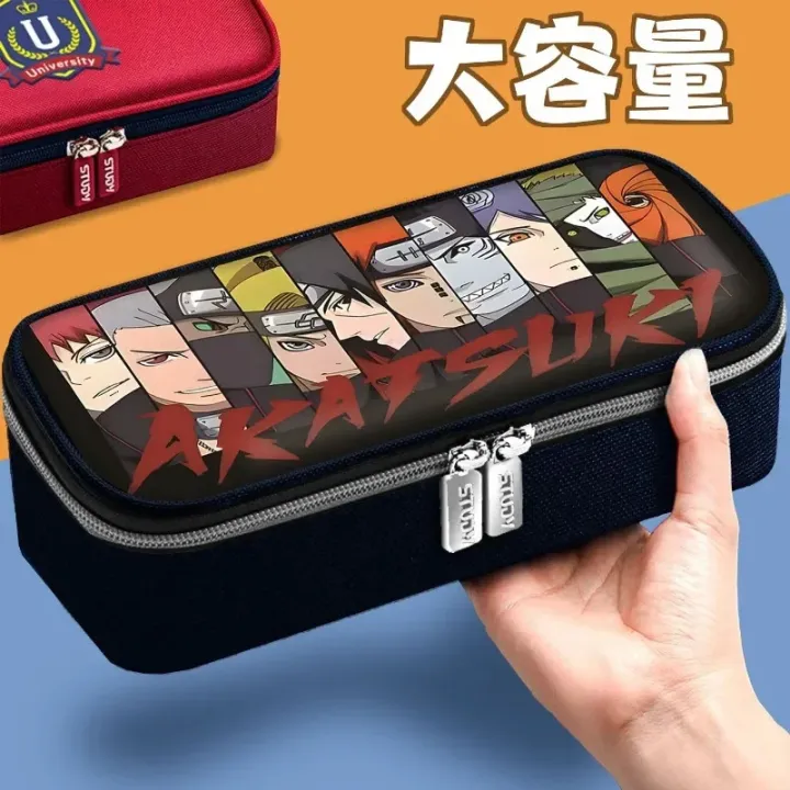 Naruto anime cartoon Sasuke Uchiha Itachi pencil bag creative personalized anti-fouling boys stationery box pencil gift