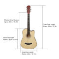 Acoustic Guitar Kit Wooden 38in Folk Guitar for Performance for Beginners. 
