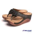 Walkar Ladies Heel wedge Black. 