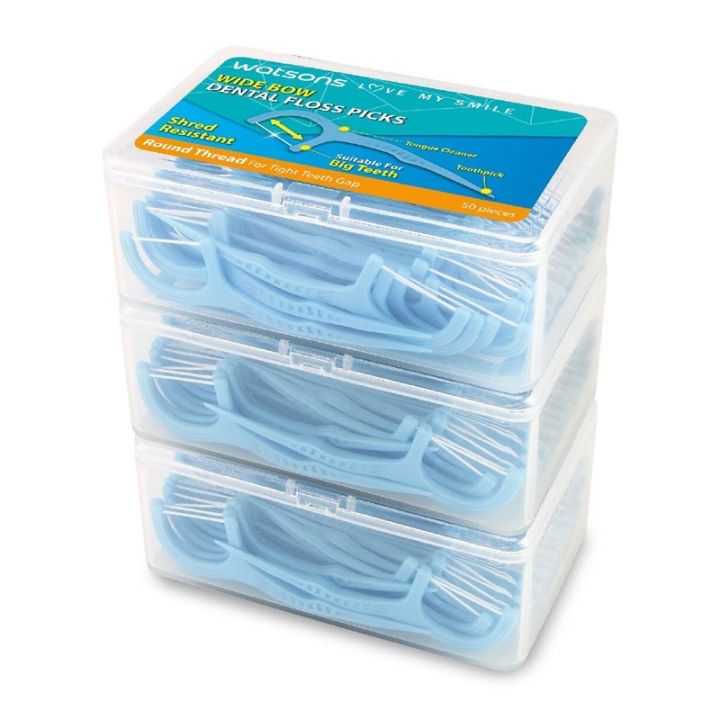 Watsons%20Dental%20Floss%20Pick%20Toothpick%20Interdental%20Cleaner%2050pcs%20-%20Image%203