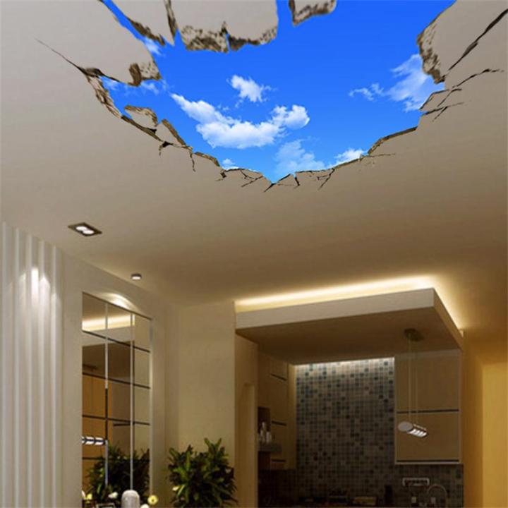 3D%20Blue%20Sky%20White%20Clouds%20Wall%20Sticker%20For%20Kids%20Baby%20Room%20Ceiling%20Roof%20Art%20Mural%20Home%20Decor%20Self-adhesive%20Floor%20Wall%20Decor%20Poster%20-%20Image%203