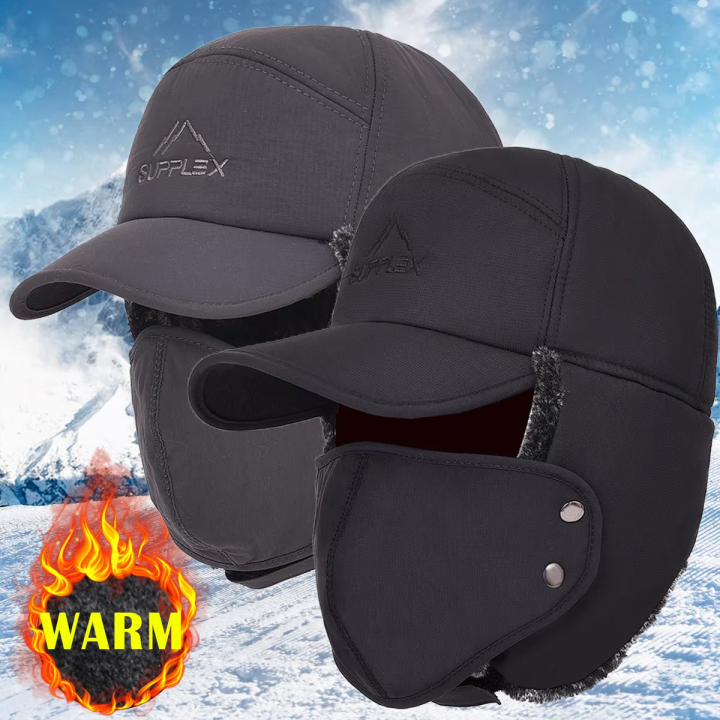 3%20in%201%20Winter%20Cap%20Hat%20for%20Men%20and%20Women%20Fur%20Warm%20Windproof%20Cap%20(Adjustable)%20%20Outdoor%20Velvet%20Fishing%20Skiing%20Base%20ball%20Cap%20Hats%20-%20Image%205