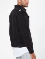 Black Colour Exclusive design premium quality Denim Winter Jacket For Men. 