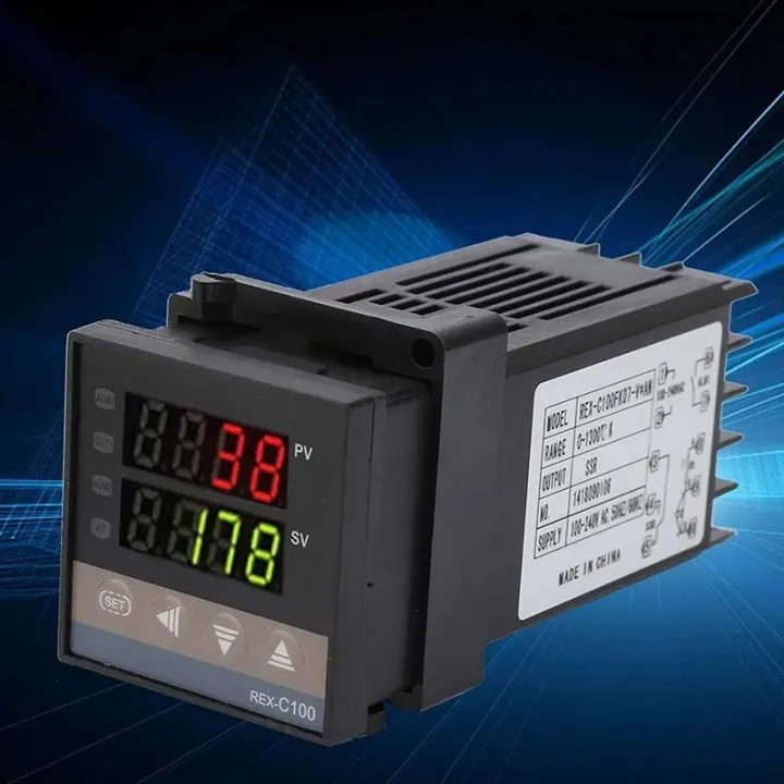 Digital PID Temperature Controller Dual LED Display with K Type ...