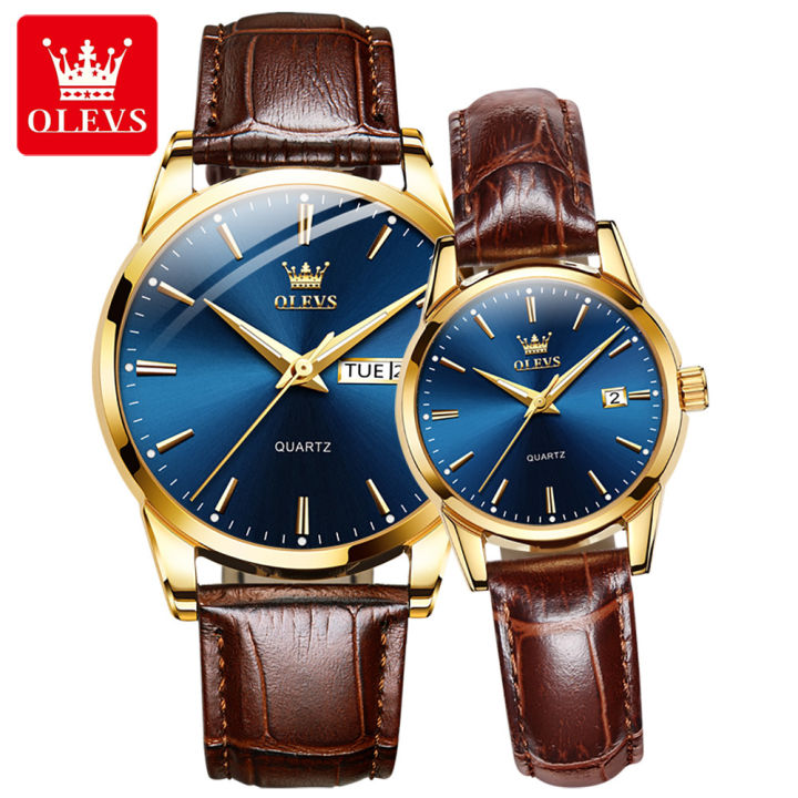 OLEV%20Fashion%20Couple%20Watches%20Double%20Calendar%20Simple%20Waterproof%20Men%20and%20Women%20Wristwatch%20%20-%206898%EF%BC%882%20Pcs%20%EF%BC%89%20-%20Image%202