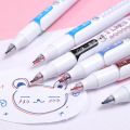 6Pcs/Set Creative Double Lines Colored Marker Pen Cute DIY Hand Ledger Dual Color Art Painting Graffiti Linear Drawing Pens Student Stationery School Office Supplies.