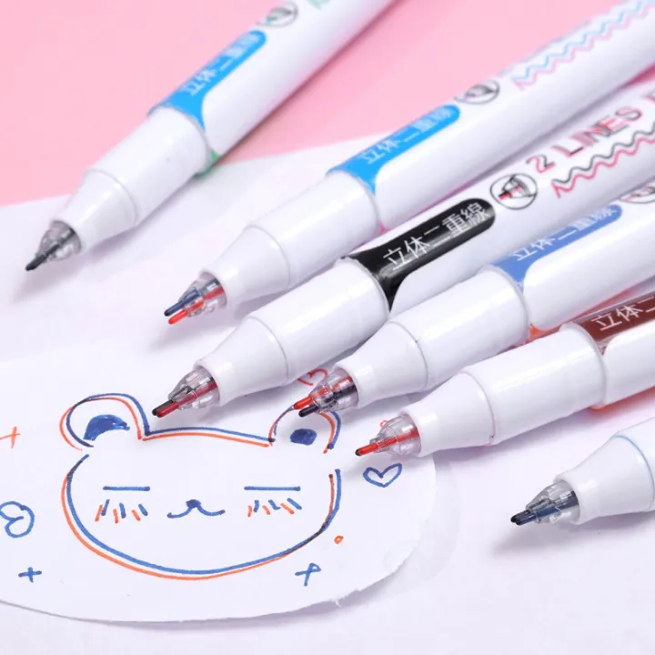 6Pcs/Set%20Creative%20Double%20Lines%20Colored%20Marker%20Pen%20Cute%20DIY%20Hand%20Ledger%20Dual%20Color%20Art%20Painting%20Graffiti%20Linear%20Drawing%20Pens%20Student%20Stationery%20School%20Office%20Supplies%20-%20Image%203