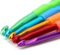 Aluminum Head Plastic Handle Crochet Hook | Rubber handles Crochet Hooks | Ergonomic Soft Grip | 1 Size | 1 Pcs Per Pack. 
