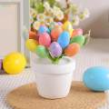 Artificial Easter Eggs Potted Easter Party Decorations for Office Holiday. 