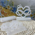 Plaster Mould Candlestick Mold Easy-to-Use Love Ribbon Design DIY Supplies Silicone Mold Heart Shape Cement Silicone Cement.