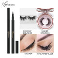 3 In 1 Self-adhesive Magnetic Liquid Eyeliner Pen for Ordinary / Magnetic False Eyelashes Makeup Black Eye Liner Glue Cosmetics Indulge Tonight.