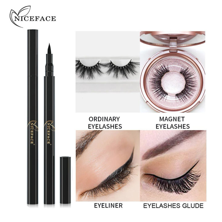 3 In 1 Self-adhesive Magnetic Liquid Eyeliner Pen for Ordinary / Magnetic False Eyelashes Makeup Black Eye Liner Glue Cosmetics Indulge Tonight