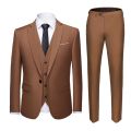 men's fashion 3 piece wedding suit fashion men's slim solid color business office suit sets large size men Blazer+pants+vest.