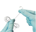 1 Pcs Synthetic Non-Absorbable Suture Blue Monofilament  – Medline 1-0 (3.5 Metric), 90cm | 1/2 Circle Round Body Needle – 30mm. 