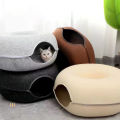 Donut Cat Bed Pet Cat Tunnel Interactive Game Toy Cat Bed Dual-use Indoor Toy Kitten Sports Equipment Cat Training Toy Cat House. 