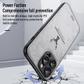 Luxury Cloth Leather Deer Head Pattern Case for iphone 15 14 13 12 11 Pro X XR XS Max 16 Plus Shockproof Soft Back Shell Cover. 