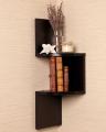 Malaysian Processed Wood  Wall Hanging Shelf - Black. 