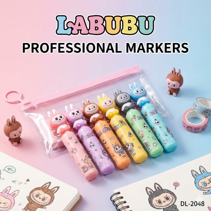 Labubu%20Cartoon%20Highlighters%20(Set%20of%206)%20-%20Cute%20Bottle%20Shaped%20Pastel%20Marker%20Pens%20for%20Kawaii%20Stationery%20Lovers%20-%20Image%203