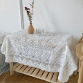 Table Cloth Retro Lace Embroidery Rectangular Hollow Design Decorative Tablecloth Cover for Dining Room. 
